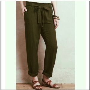 Anthropologie Cartonnier canvas paper bag pants